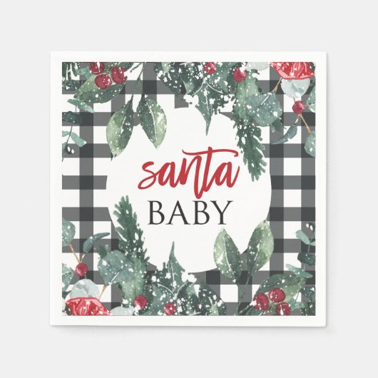 KerstkerstBaby shower voor kerstmis Baby Servet (Voorkant)