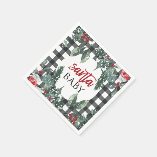 KerstkerstBaby shower voor kerstmis Baby Servet (Hoek)