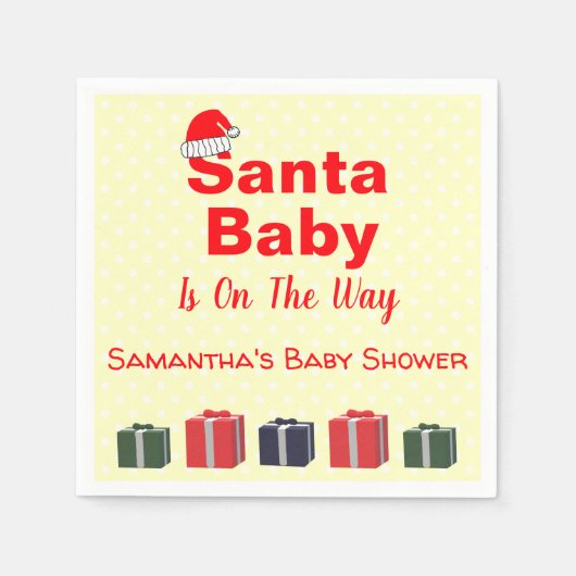 KerstkerstBaby shower voor kerstmis Baby Servet (Voorkant)