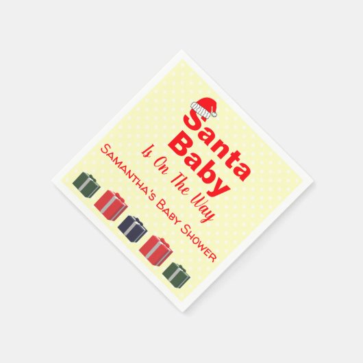 KerstkerstBaby shower voor kerstmis Baby Servet (Hoek)