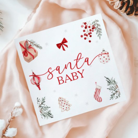 KerstkerstBaby shower voor kerstmis Baby Servet