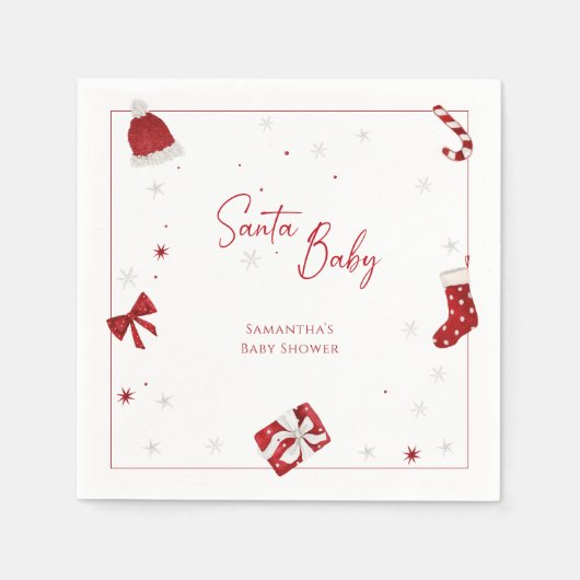 KerstkerstBaby shower voor kerstmis Baby Servet (Voorkant)