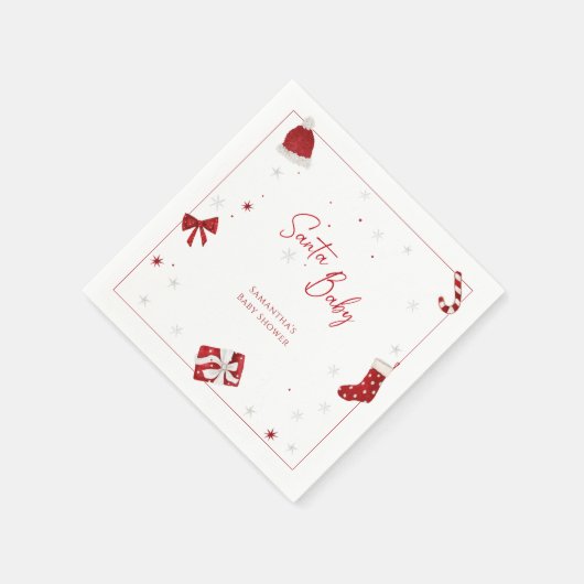 KerstkerstBaby shower voor kerstmis Baby Servet (Hoek)