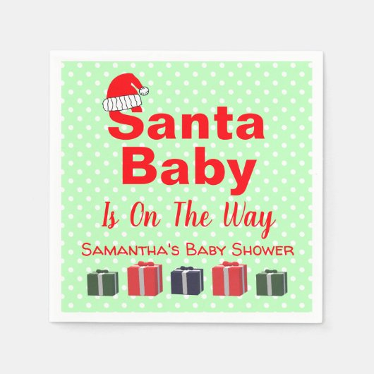 KerstkerstBaby shower voor kerstmis Baby Servet (Voorkant)