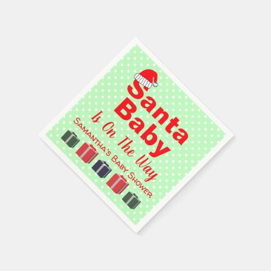 KerstkerstBaby shower voor kerstmis Baby Servet (Hoek)