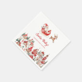 KerstkerstBaby shower voor kerstmis Baby Servet (Hoek)