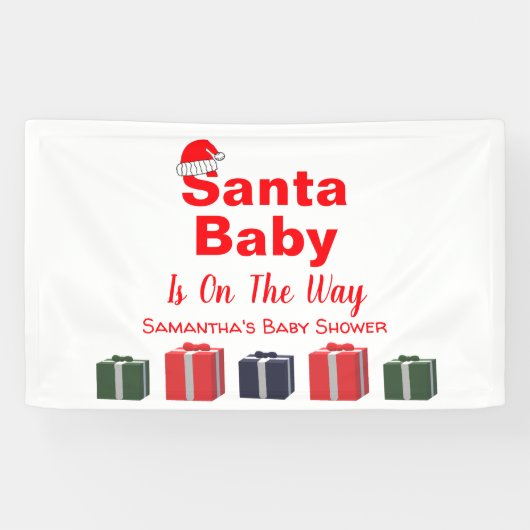 KerstkerstBaby shower voor kerstmis Baby Spandoek (Horizontaal)