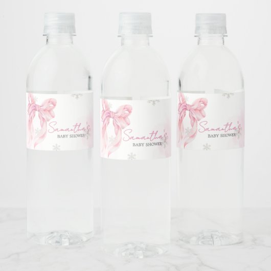 KerstkerstBaby shower voor kerstmis Baby Waterfles Etiket (Flessen)