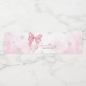 KerstkerstBaby shower voor kerstmis Baby Waterfles Etiket (Enkel label)