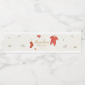 KerstkerstBaby shower voor kerstmis Baby Waterfles Etiket (Enkel label)