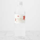 KerstkerstBaby shower voor kerstmis Baby Waterfles Etiket (Voorkant)