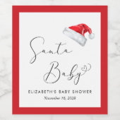 KerstkerstBaby shower voor kerstmis Baby Wijn Etiket (Enkel label)