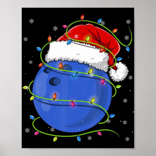 Kerstkerstbal all-kerstman met maat P Poster (Voorkant)
