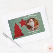  kerstkerstbedekking personaliseren rechthoekige sticker (Envelop)