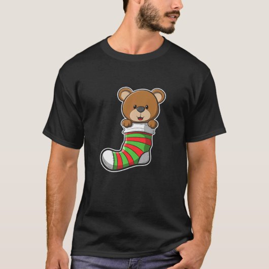 KerstkerstBeer Afbeelding in kerststallen T-shirt (Voorkant)