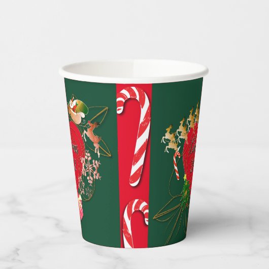 Kerstkerstbekers voor kerstmis met Kerstmis Papieren Bekers (Links)