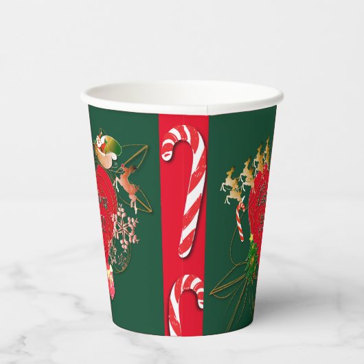 Kerstkerstbekers voor kerstmis met Kerstmis Papieren Bekers (Rechts)