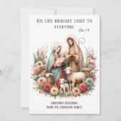  kerstkerstbloem feestdagenkaart (Voorkant)