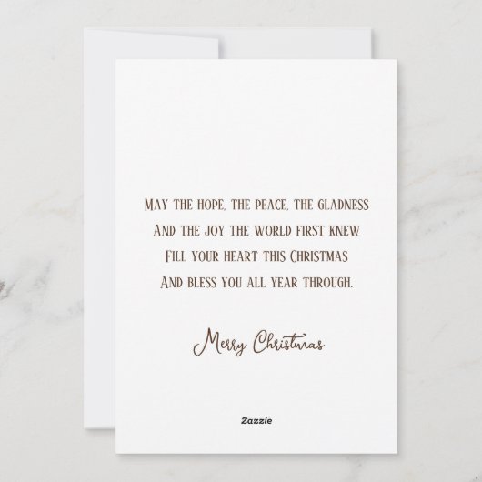  kerstkerstbloem feestdagenkaart (Achterkant)