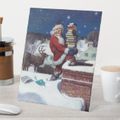 kerstkerstboeken, reclamebord met voetstuk (Insitu)