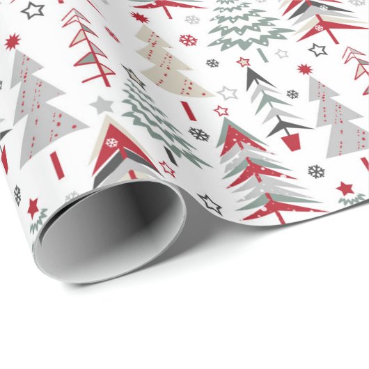 Kerstkerstbomen met kerstbomen cadeaupapier (Rol Hoek)
