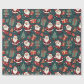 Kerstkerstbomen Ornamenten GreenChristmas Cadeaupapier (Vlak)