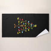 Kerstkerstboom Golf Golf Ball Shirt Badhanddoek (Badhanddoek)