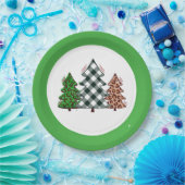 Kerstkerstboom: kerstkerstbomen papieren bordje (Feest)