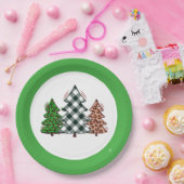 Kerstkerstboom: kerstkerstbomen papieren bordje (Feest)