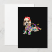 Kerstkerstboom met beagle kerstboom, lampjes met k kaart (Voorkant / Achterkant)