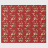 kerstkerstboom met kerstkerstkerstmis cadeaupapier (Vlak)