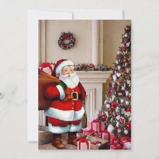 kerstkerstboom met kerstkerstmis - Handtekening pe Feestdagenkaart (Voorkant)