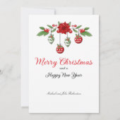 kerstkerstboom met kerstkerstmis - Handtekening pe Feestdagenkaart (Achterkant)