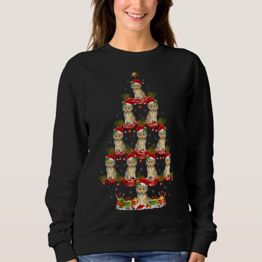 Kerstkerstboom met kerstmis als feestdag trui (Voorkant)