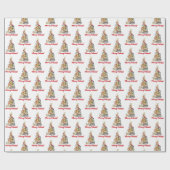 Kerstkerstboom met kutmakreel cadeaupapier (Vlak)