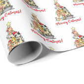 Kerstkerstboom met kutmakreel cadeaupapier (Rol Hoek)