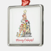 Kerstkerstboom met kutmakreel metalen ornament (Links)