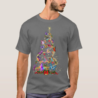 Kerstkerstboom met vlinderdecoratie Kerstmis kerst T-shirt