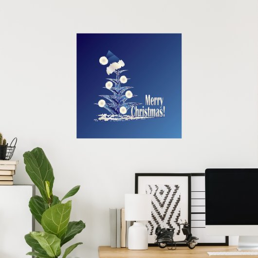Kerstkerstboom Poster (Thuiskantoor)