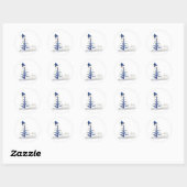 Kerstkerstboom Ronde Sticker (Vel)