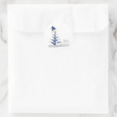 Kerstkerstboom Ronde Sticker (Tas)