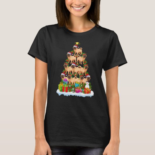Kerstkerstboom tijdens kerstfeestdagen t-shirt (Voorkant)