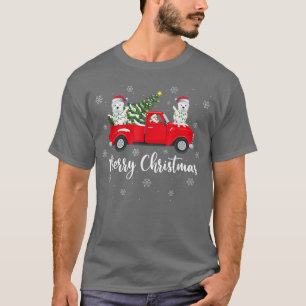 Kerstkerstboom Truck Westie Dog Chris T-shirt