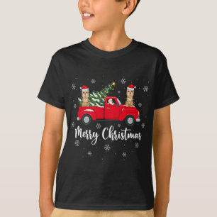 Kerstkerstboom Vrachtwagen, terrier Ch T-shirt