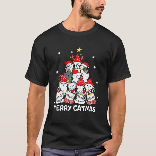 kerstkerstboomboom Funny Xmas Cat Lover G T-shirt (Voorkant)