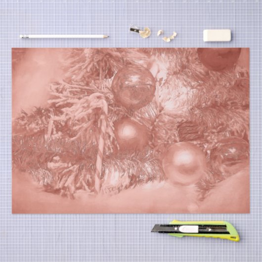 Kerstkerstboomgaarden Roos Gold Holiday Tree Tissuepapier (Craft)