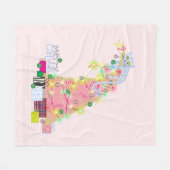 kerstkerstboomkoorts met kerstbomen fleece deken (Voorkant (Horizontaal))