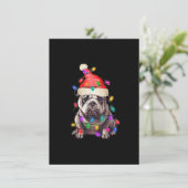 Kerstkerstboomlampjes met Bulldog Kaart (Staand voorkant)