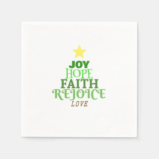 Kerstkerstboompapier Napkin Servet (Voorkant)