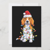 Kerstkerstboomverlichting met beagle kerstbomen aankondiging (Voorkant)